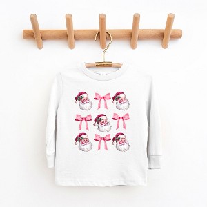 The Juniper Shop Coquette Santa Chart Toddler Long Sleeve Tee - 1 of 3