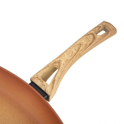 11-Inch Copper Forged Aluminum Nonstick Griddle Pan with Bakelite Handle
