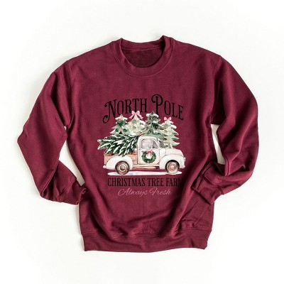 Simply Sage Market Women's Graphic Sweatshirt North Pole Tree Farm