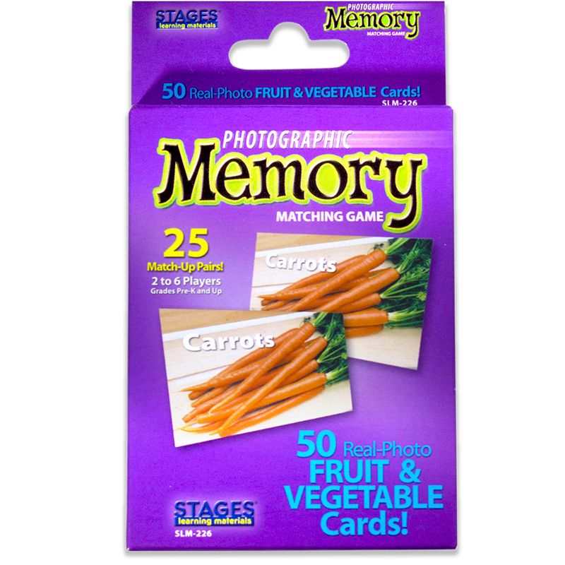Stages Learning Materials Photographic Memory Matching Game, Fruit & Vegetables, 1 of 10