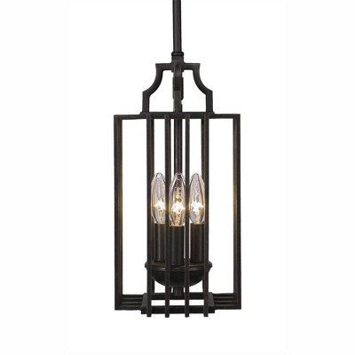 Toltec Lighting Sky Loft 3 - Light Pendant in  Dark Granite