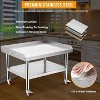 Equipment Grill Stand Table, 220 lbs Bottom Shelf | Adjustable Legs with 2" Edge Baffle | Ideal for Commercial Kitchens, Hotels, and Homes - 3 of 4
