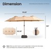 XIZZI 15FT Heavy-Duty Outdoor Market Umbrella W/Sandbags, Patio All-Weather Sandbag Umbrella (Standard/Upgraded/Flagship) - Dark Gray/Khaki/Dark Blue - 3 of 4