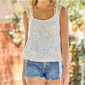Women's Jada Lace Tank - Hailey & Co - 1 of 3