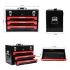 Whizmax 3Drawer Metal Toolbox With Ball-Bearing Drawer Slides- Portable Tool Chest Organizer With Tools Set(Black+Red) - 3 of 4