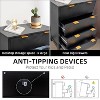 Acekool 4 Drawer Dresser, Fluted Bedroom Chest, Mid Century Modern Tall Organizer with Metal Handle, Storage for Bedroom, Living Room, Hallway - 4 of 4