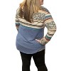 Women's Denim Animal Print Hoodie - honeyme - 2 of 2