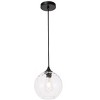 Elegant Lighting Cashel 1 light Black and Clear glass pendant - 4 of 4