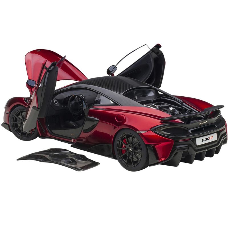 McLaren 600LT Vermillion Red and Carbon 1/18 Model Car by Autoart, 2 of 7