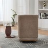 CAVINAS 25.2 "Wide Modern Chenille Swivel Accent Chair, Upholstered Lounge Chair with Metal Base and Pillow - 4 of 4