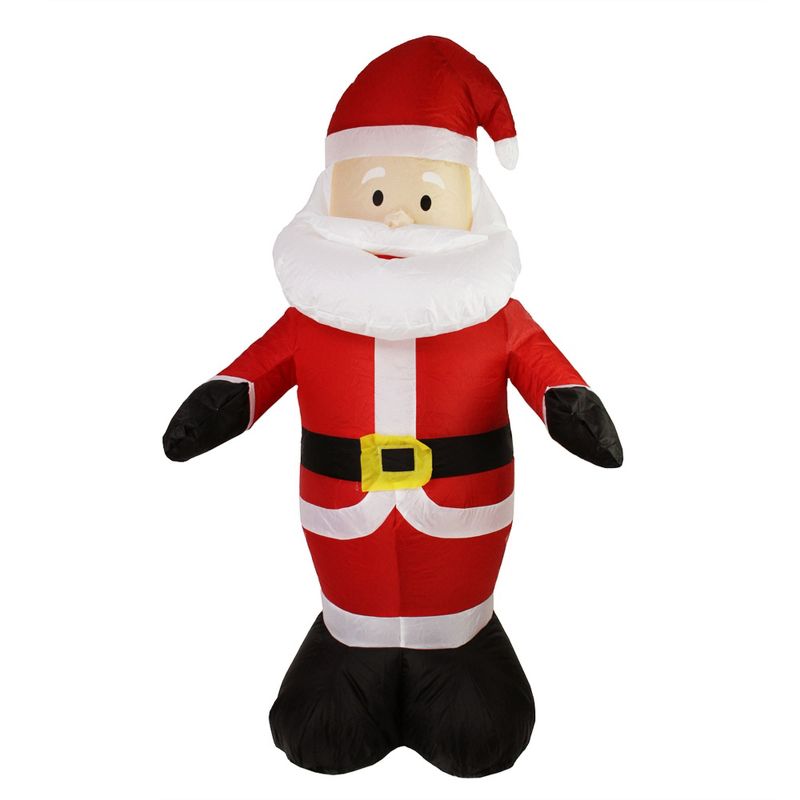 Northlight 48" Red and White Inflatable Santa Claus LED Lighted Christmas Outdoor Decor, 1 of 5
