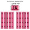 Big Dot of Happiness Chic 18th Birthday - Pink, Black and Gold - Mini Candy Bar Wrapper Stickers - Birthday Party Small Favors - 40 Count - 3 of 4