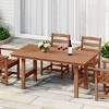 WestinTrends Ashore Outdoor Modern HDPE 66" Wide Rectangle Patio Dining Table for 6 - 2 of 4