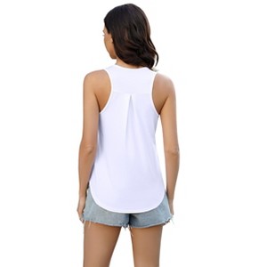 Ladies Sports Tank Top 92% Polyester 8% Spandex - Lightweight, Stretchy, Loose Fit, Racerback, Scoop Neck - 1 of 4
