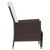 vidaXL - Brown Modern Patio Chair with Customizable Reclining Positions and Built-in Footrest - 4 of 4