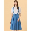 INSPIRE CHIC Women's High Waist Overall Corset Skater Suspender Dresses - 3 of 4