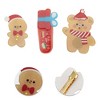Unique Bargains Christmas Hair Clips Gift Bears for Christmas 2.09"x1.3" Red Yellow 1 Set - 3 of 4