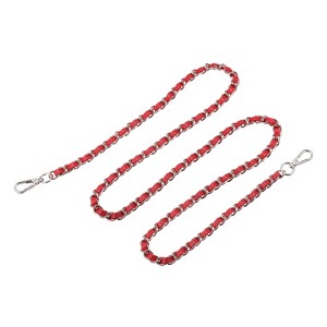 Unique Bargains Metal Corrosion-Resistant PU Leather Purse Flat Chain Straps - 1 of 3