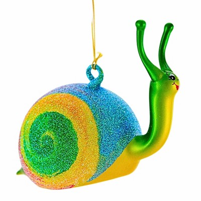 Italian Ornaments 3.0 Inch Rainbow Snail Italian Christmas Garden Tree Ornaments