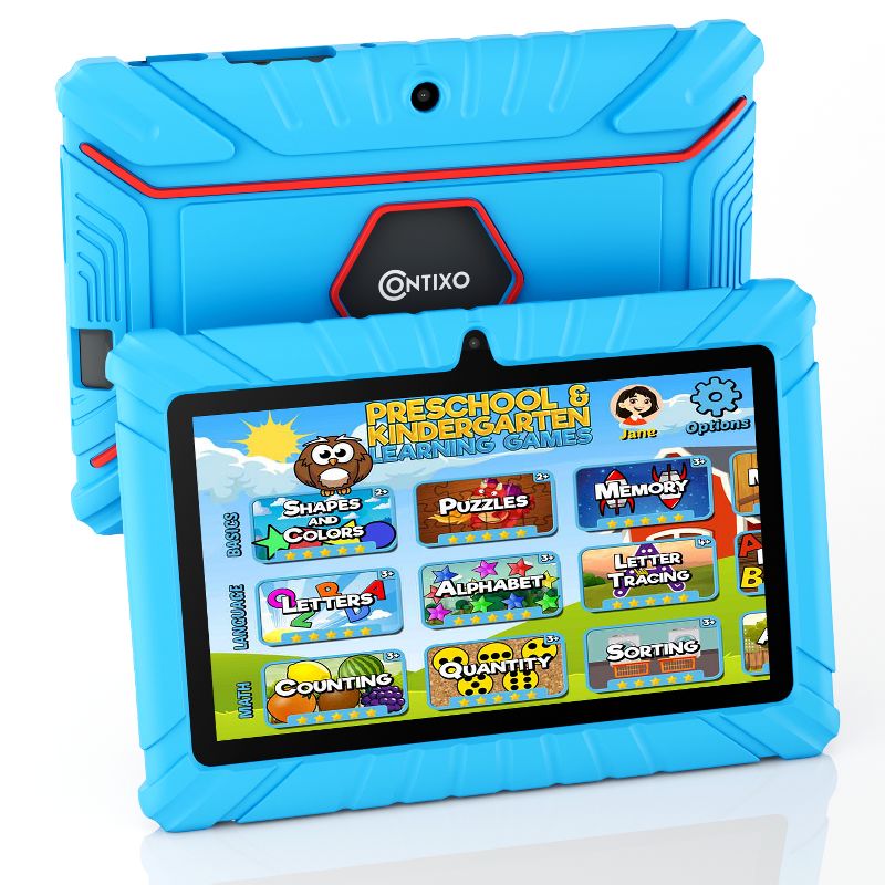 Contixo 7" Android Kids 32GB Tablet w/ preinstalled Education Apps and Protective Case, 1 of 9
