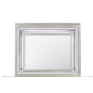 HomeStock Champagne Mirror with Elegant Frame and Reflective Accents – Transitional Bedroom Wall Mirror - 1 of 4