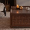 KWPZQEB 31.5" Square Coffee Table, Farmhouse Center Table with Hidden Storage, Classic Tea Table, Wood Cocktail Table for Living Room, Apartment,Brown - 4 of 4
