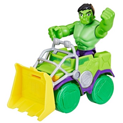 Spidey and His Amazing Friends Hulk Smash Truck Set, Action Figure with Vehicle and Accessory