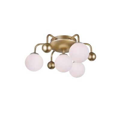 CWI Lighting Element 4 Light Flush Mount With Sun Gold Finish