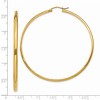 Black Bow Jewelry 2.75mm x 56mm Polished 14k Yellow Gold Domed Round Hoop Earrings - 4 of 4