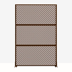 SpassWay 72"H 47"W Outdoor Metal Garden Trellis Privacy Screen Lattice Panel Indoor Room Divider - 1 of 4