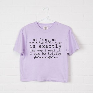 Simply Sage Market Women's  I Can Be Flexible Short Sleeve Relaxed Fit Cropped Tee - 1 of 4