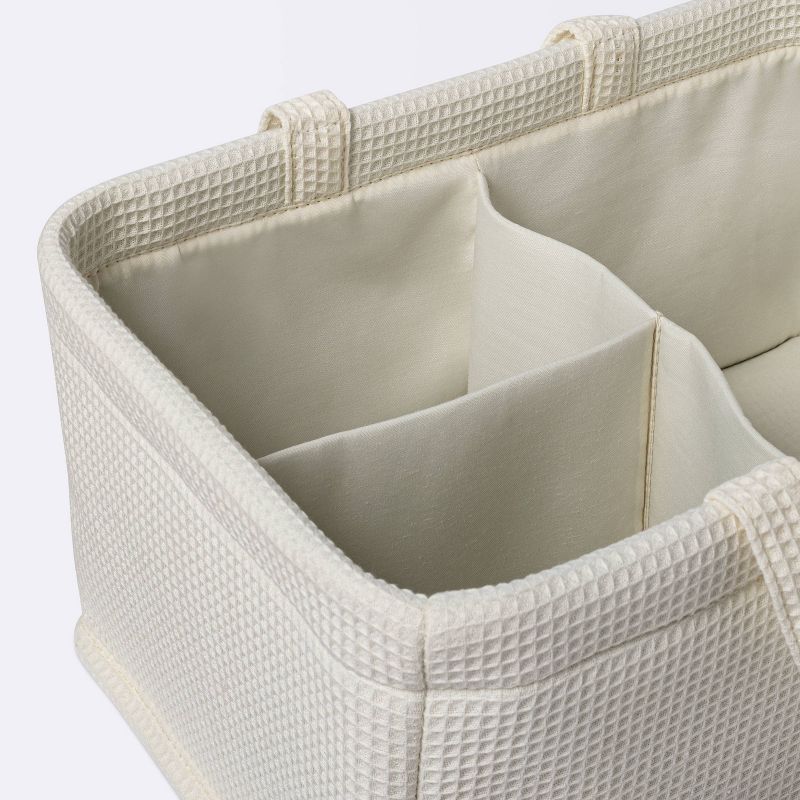 Waffle Weave Rectangular Diaper Caddy with Handles - Cloud Island™, 4 of 9