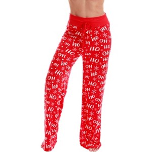 Just Love Womens Wide Leg Casual Comfy Flowy Loose Stretch - Palazzo Pajama Pants PJs - 1 of 3