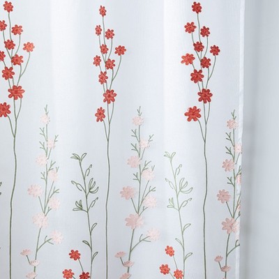The Lakeside Collection Floral Blooming Window Panel - 63" Floral Blooming Window Panels