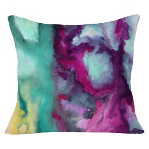 Purple Jacqueline Maldonado Armor Throw Pillow (20"x20") - Deny Designs: Artist-Designed, Indoor Polyester Square Cushion with Removable Cover - 1 of 4