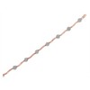 Haus of Brilliance 10k Rose Gold Over Silver 1.0 cttw Diamond Floral Link Bracelet - 4 of 4