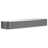 vidaXL Garden Raised Bed Powder-coated Steel 116.5"x31.5"x14.2" Gray - 2 of 4