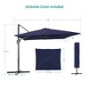 Sonkuki 11.5×9FT Offset Outdoor Patio Aluminum Cantilever Umbrella with Infinite Canopy Angle Adjustment - 3 of 4