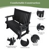 Fortune Candy Poly Lumber Patio Glider – 2-Seater with Ergonomic Deep Seat, High Backrest, Cup Holders, for Outdoor Garden, Yard, or Deck - 2 of 4