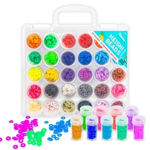 Darice 6600+ Clay Beads Bracelet Making Kit – 30 Colors in Bottles, Polymer Heishi Beads Bracelet Kit, Friendship Bracelets, DIY Jewelry - 1 of 4