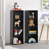 YONWAY 8-Tier Media Tower Rack,CD DVD Slim Storage Cabinet with Adjustable Shelves,Tall Narrow Bookcase Display Bookshelf for Home Office - 2 of 4