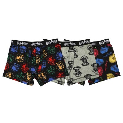 Harry Potter Hogwarts House Crest Men's 3pk Boxer Briefs