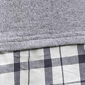 grey apricot plaid
