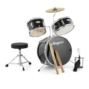 Coucheta 3-Piece Life Drum Set - Beginner Kit with Cymbal, Tom, Bass Drum - Includes Sticks, Pedal & Stool for Kids - 1 of 4