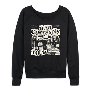 Women's - Bad Company - Tour Lightweight French Terry Wide Neck Long Sleeve Shirt - 1 of 4