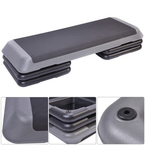 Costway 43'' Aerobic Stepper Step Cardio Fitness Exercise Adjust 4''-6''-8'' w/Risers - 1 of 4