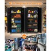 Garage Storage Cabinet with Wheels & Pegboard, 72 Inch Metal Storage Cabinet with 2 Doors & 4 Adjustable Shelves, Locking Storage, Black - 3 of 4