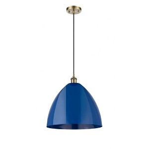 Plymouth Dome - 1 Light Cord Hung Mini Pendant In Industrial Style-18.75 Inches Tall and 16 Inches Wide - 1 of 1
