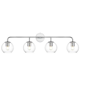 Elegant Lighting Genesis 4 light Chrome and Clear Bath Sconce - 1 of 4