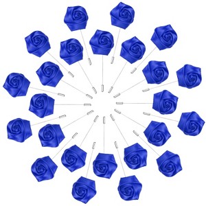 Unique Bargains Ribbon Alloy Multipurpose Use Durable Flower Lapel Pin 3.5 x 1.38 Inch  24 Pcs - 1 of 4
